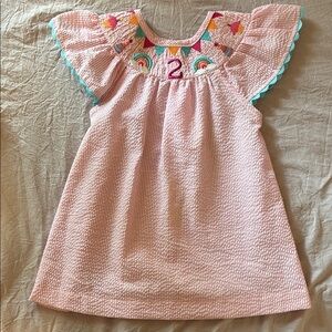 Pink Embroidered Kids Dress 2t
